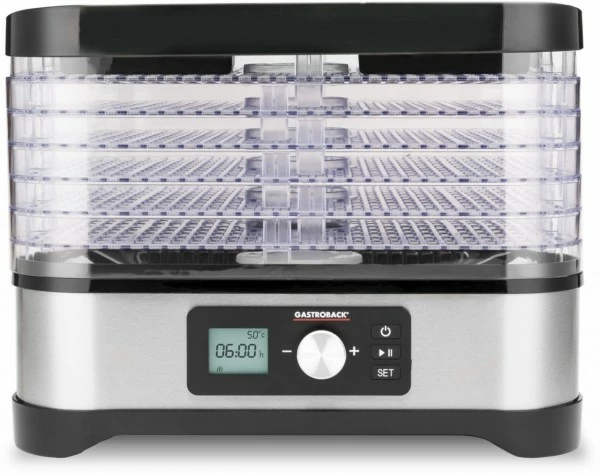 Dampfgarer & Reiskocher Gastroback Design Dörrautomat Natural Plus Edelstahl/schwarz 1 Dampfgarer & Reiskocher Gastroback Design Dörrautomat Natural Plus Edelstahl/schwarz