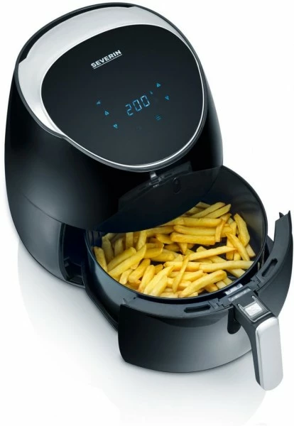 Fritteusen Severin FR 2445 Heißluft-Fritteuse XXL Schwarz/silber-metallic 2 Fritteusen Severin FR 2445 Heißluft-Fritteuse XXL Schwarz/silber-metallic – Bild 2