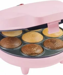Waffelautomaten Bestron ACC217P Cupcake Maker Hellrosa