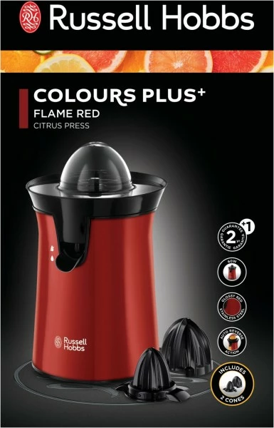 Entsafter & Zitruspressen Russell Hobbs Colours Plus+ Flame Zitruspresse Rot 2 Entsafter & Zitruspressen Russell Hobbs Colours Plus+ Flame Zitruspresse Rot – Bild 2