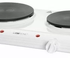 Geschirr- Und Kochplattenwärmer Clatronic DKP 3583 Doppelkochplatte Weiß