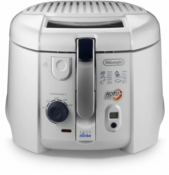 Fritteusen DeLonghi F 28313.W1 Roto Fry Fritteuse Weiß 1 Fritteusen DeLonghi F 28313.W1 Roto Fry Fritteuse Weiß