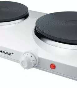 Geschirr- Und Kochplattenwärmer Steba KF 150 Doppelkochplatte Weiß/schwarz