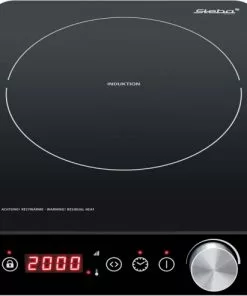 Geschirr- Und Kochplattenwärmer Steba IK 55 Induktionskochplatte Schwarz/silber