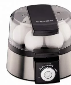 Cloer 6070 Eierkocher Edelstahl/schwarz