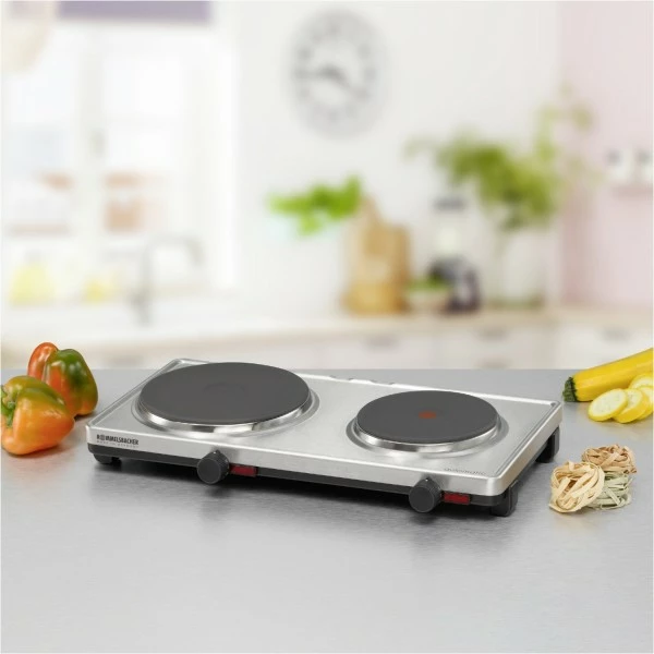 Geschirr- Und Kochplattenwärmer Rommelsbacher AK 3099/E Doppelkochplatte Edelstahl 2 Geschirr- Und Kochplattenwärmer Rommelsbacher AK 3099/E Doppelkochplatte Edelstahl – Bild 2