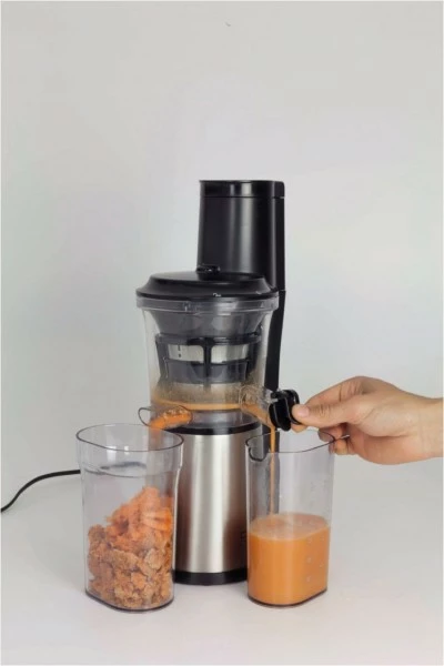 Entsafter & Zitruspressen Caso SJW 500 Design Slow Juicer Entsafter Edelstahl/schwarz 2 Entsafter & Zitruspressen Caso SJW 500 Design Slow Juicer Entsafter Edelstahl/schwarz – Bild 2