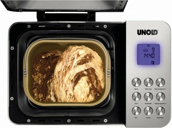 Brotbackautomaten Unold 68456 Backmeister Edel Brotbackautomat Edelstahl 2 Brotbackautomaten Unold 68456 Backmeister Edel Brotbackautomat Edelstahl – Bild 2