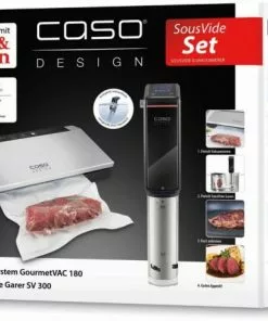 Dampfgarer & Reiskocher Caso SousVide Set Essen & Trinken Bestehend Aus GourmetVAC 180 Und SousVide SV300