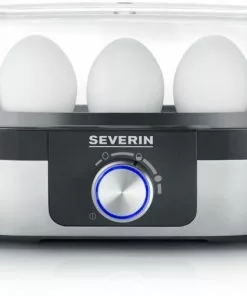 Severin EK 3163 Eierkocher Edelstahl-gebürstet/schwarz